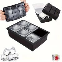 Molde De Hielo De Silicona Con Tapa 4/6/8 Cuadrículas Para Hacer Hielo En Casa Hielo De Fruta Eco-amigable Y Stockado - details 0