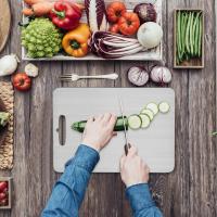Tabla De Corte De Acero Inoxidable De Grado Alimenticio Doble Cara Rectangular Bloque De Picar Frutas Y Carne Soporte Ecológico - details 7