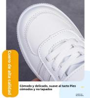 Zapatillas De Niños Y Niñas Blanco Deportivas Casuales Para Escuela Y Caminar Antideslizantes Talla 28-39 Material Superior De Cuero Suela De TPR - details 1