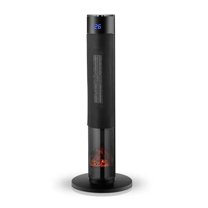 Termoventilador de torre Thermal Black Helios Home 2000W con temporizador y mando negro - 1