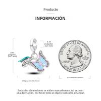 Encantos De Viaje Para Café Plata Charms Para Perros Y Gatos Corazón De Cuentas Adecuados Para Pulsera Original DIY Tendencia Clásica Vintage Romántica - details 555