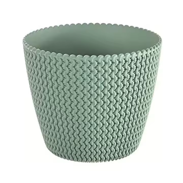 Maceta redonda 11,5L PROSPERPLAST Splofy de plastico en color menta, Ø29,5 x 24,9 cm - 1
