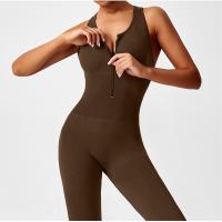 Conjunto De Yoga Para Mujer Moda Color Sólido Cuello Redondo Ajustado Fitness Ropa Deportiva Overoles De Gimnasio Sexy Ropa De Yoga - details 30
