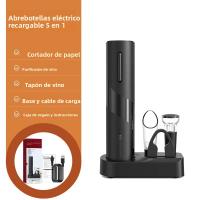 Juego De Abrevidrios Eléctrico Recargable Con Soporte Automático De Metal Con Cortador De Película, Vaso, Tapa - details 5