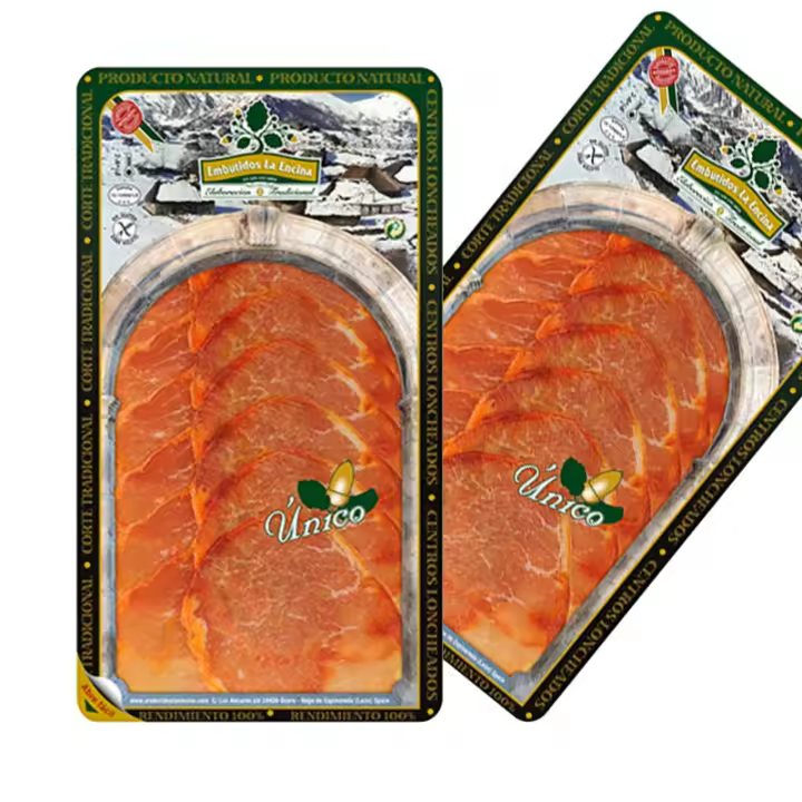 EMBUTIDOS LA ENCINA - Loncheado de Lomo Curado de Cerdo Blanco, 2 Paquetes de 100 Gr, Sin Alérgenos, Ideal para Tapas y Bocadillos Gourmet - 1