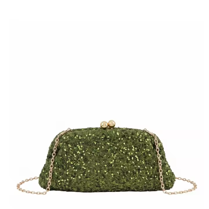 MODELISA Bolso de Fiesta de Lentejuelas para Mujer, Clutch de Noche con Cadena y Cierre de Boquilla, Bolso de Mano para Bodas y Eventos - 1