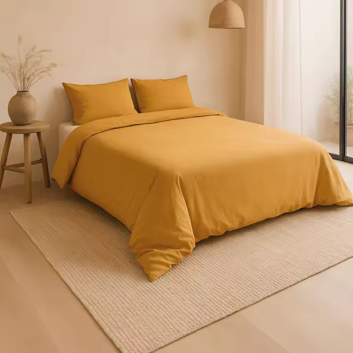 NATURALS - 1 pieza Funda Nórdica Lisa 100% Algodón con Cierre de Botones - Tacto Extrasuave - Medidas Disponibles 140x200/240x220/260x240 cm - Fabricada en España - 1