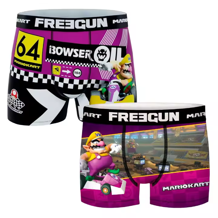 Freegun Pack de 2 Calzoncillos Bóxer WARIO y WARIO 64 L - Multicolor - 1
