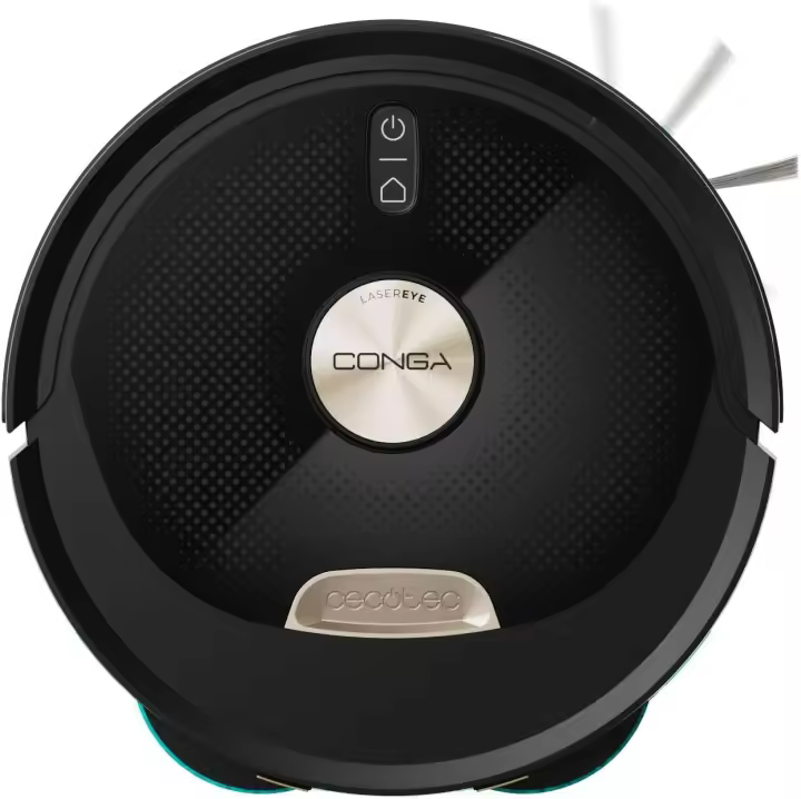 Cecotec Robot Aspirador y Friegasuelos con IA Conga M100 Spin AI. Inteligencia Artificial, 20000Pa, Cepillo de Silicona Antienredos, Mopas Giratorias, Autonomía hasta 220 m², Control App 3.0 - 1