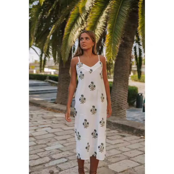 CAMISÓN FLORES AZUL PETRÓLEO - 1