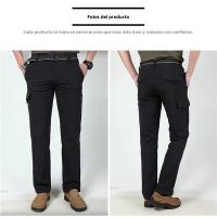 Pantalones Tácticos Impermeables Para Hombres Múltiples Bolsillos Cargo Resistentes Al Desgaste Ropa De Trabajo Al Aire Libre Para Senderismo - details 2