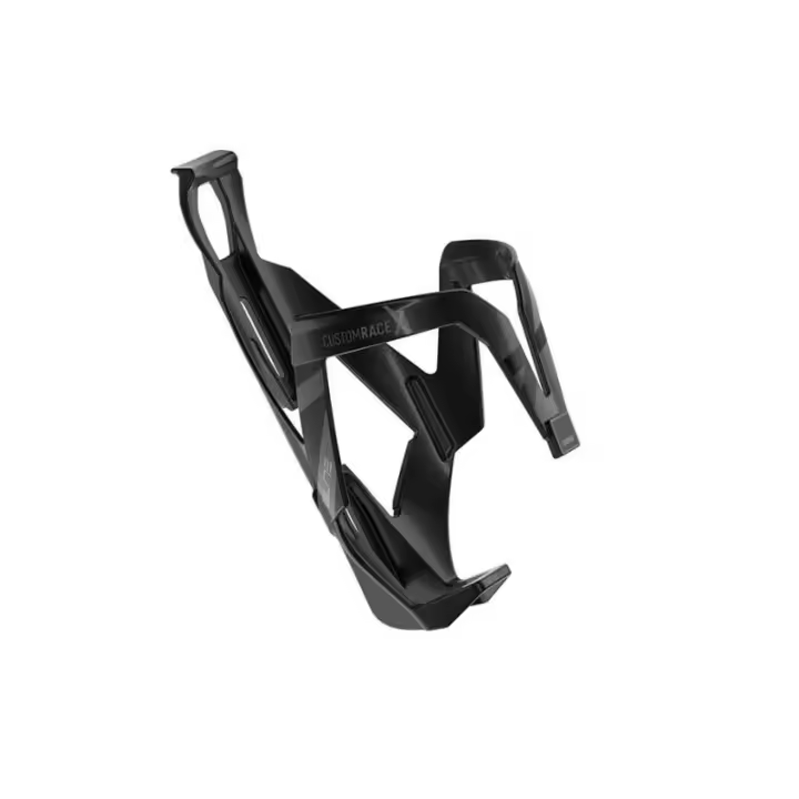 Elite - Portabidón Custom Race X Negro Brillo para bicicleta de ciclismo, fabricado con fibra de vidrio reforzado, ultra ligero (29 g) y con reducción del 35 % en peso vs. modelo anterior - 1