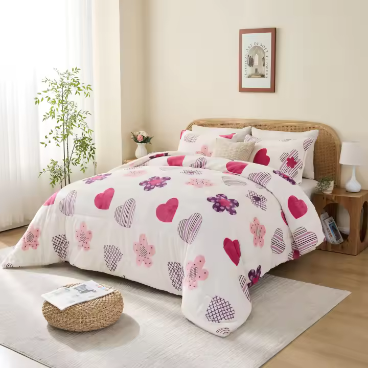 KingnetStore - Edredón Grueso con Borrego Sherpa 600 g/m² - 3 Tamaños con 1/2 Fundas de Almohada – Franela, Relleno, Borrego - 1