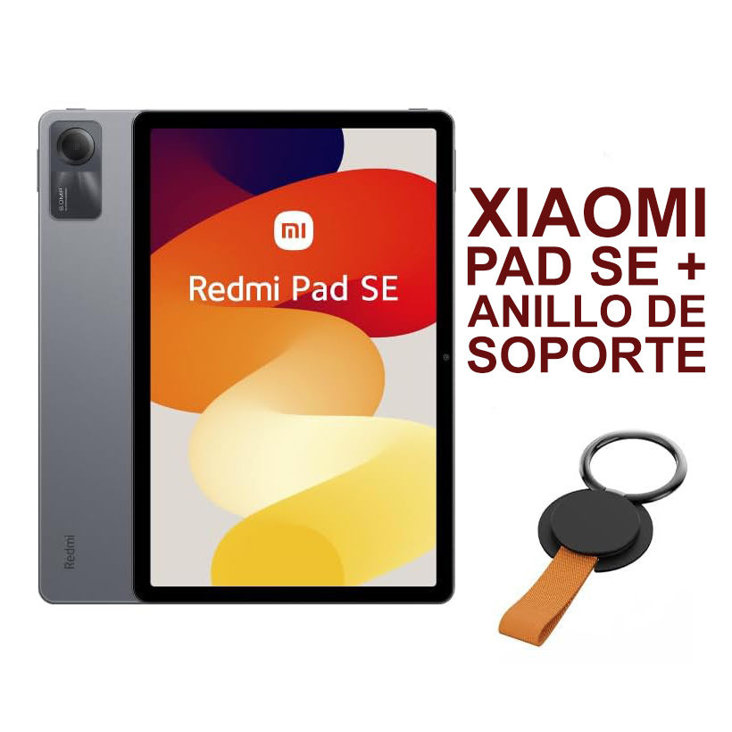Xiaomi Redmi Pad SE + Soporte Tablet WiFi Pantalla FHD+ 11" Tasa de refresco 90 Hz con AdaptiveSync Cámara trasera 8MP Altavoces con Dolby Atmos Procesador Snapdragon 680 de 6 nm