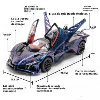 Coche De Acción EVO Apollo 1/24 Escala Modelo De Aleación De Metal Con Sonido Luz Y Neumáticos De Goma Para Niños Juguetes De Coche De Metal Regalos Para Niños - details 1