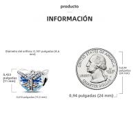 Encanto De Mariposa Plateado En Plata Con Circonia Bola Redonda Colgante Para Pulsera O Collar DIY Joyería De Moda Irregular - details 25