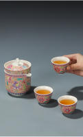 Juego De Té Portátil De Lujo Para Viajes 4 Piezas Incluye Taza De Té Y Tazas Para Invitados Kung Fu Teapot Set Para Exteriores - details 13
