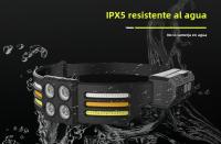 Linterna Frontal LED Recargable Tipo-C Con Sensor De Movimiento 270° Potente Para Camping Y Deportes Torcha Frontal De Reparación - details 8