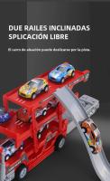 Camión Doble Volante Transporter Juguete Para Niños Modelo De Coche Plegable Con Ejector De Aleación Regalo De Halloween Acción De Gracias Navidad - details 4