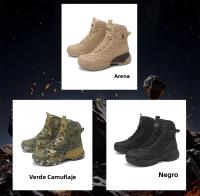 Botas De Trabajo Para Hombre De Cuero De Alta Calidad Botas De Combate Deserticas Antideslizantes Para Senderismo Y Motocicleta - details 3