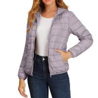 Chaqueta De Invierno Para Mujer Ligeramente Acolchada Con Capucha Cierre De Cremallera Impermeable Y Térmica Con Bolsillos Estilo Casual - details 6