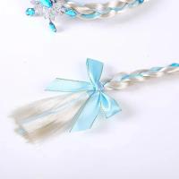 Diadema De Princesa Con Mechas De Peluca Frozen Para Niñas En Colores Azul Y Rosa Con Motivos De Hielo De Elsa Accesorio De Cabello Para Bebés Y Niñas - details 3