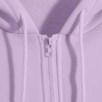 Sudadera De Mujer Con Capucha Y Cremallera De Primavera Otoño Color Sólido Manga Larga Bolsillos Cierre De Cremallera Exteriores - details 23