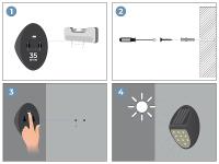 LED ATOMANT Aplique Solar LED de Pared Negro, Color Blanco Calido (3000K), 30LM IP65, Luces Ideales para Escaleras, Peldaños y Terraza, Iluminacion Solar Exterior Automatica sin Cables - details 2