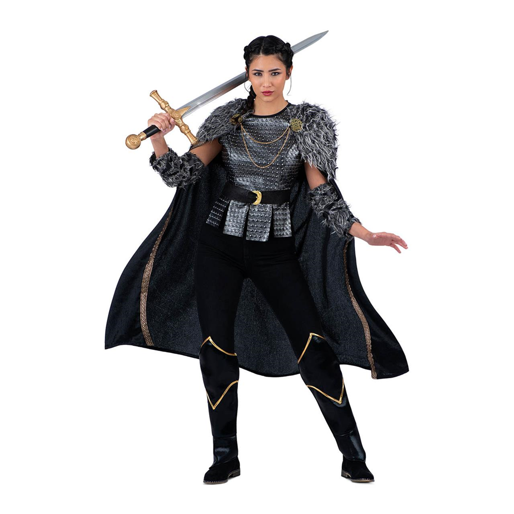 My Other Me - Disfraz Dama Vikinga Capa, Túnica, Cinturón, Manguitos Y Cubrebotas Talla Xxl (159118)