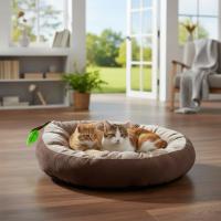 COTTECOTA-Cama para Mascotas 50 cm – Cama Suave y Acolchada para Gatos y Perros Pequeños, Descanso Cómodo y Seguro para Interior - details 0