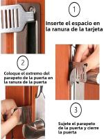 Bloqueador De Seguridad Anti-Robo De Acero Inoxidable Para Puerta Portátil Herramienta De Privacidad Para Viajes Y Hoteles Tamaño 8cm - details 2