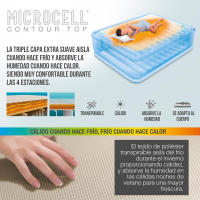 INTEX - Colchón hinchable deluxe thermalux, cama hinchable queen, 152x203x51 cm, máximo 272 kg, para 2 personas, transpirable, incorpora hinchador eléctrico, incluye bolsa de transporte - details 3