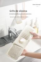 Alfombrilla De Drenaje Rápido De Silicona Para Grifo Y Baño Mat De Drenaje Multifuncional Plegable Y Antisalpicaduras Para Cocina Y Baño Diseño De Pendiente - details 0