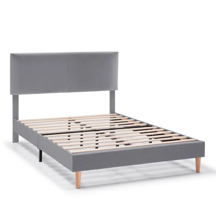 VS Venta-Stock Estructura de cama tapizada Lauren de 30 cm Gris Oscuro - 1