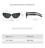 Gafas De Sol Para Mujer Y Hombre Estilo Gato Clásico Diseño De Arroz Protección UV400 Antiguo Moda Gafas De Sol Tendencia - details 8