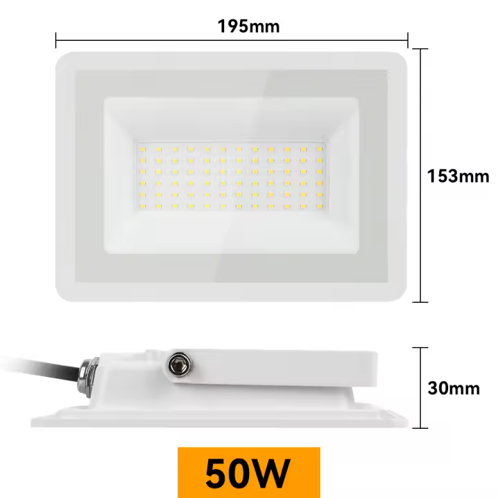Luz De Enfriamiento LED Exterior IP65 10W 20W 30W 50W 100W Calor/Cielo Blanco Para Jardín Y Garage Luz De Escenario AC220V - 1