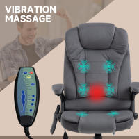 Vinsetto sillón de oficina sillón de masaje con función de calor sillón ejecutivo con función de masaje silla giratoria de altura regulable silla gaming ergonómica masaje 68 x 72 x 110-120 cm - details 3