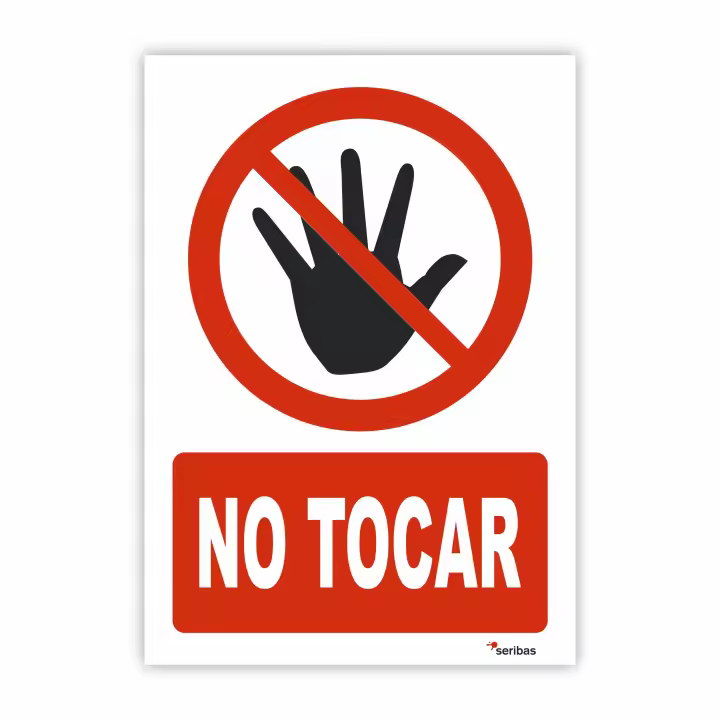 Señal NO TOCAR, Señal de PVC 700 micras, 21 x 29,7 cm - 1