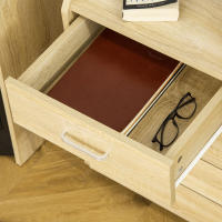 Vinsetto Cajonera de Escritorio con Ruedas, Cajonera de Oficina con 4 Cajones, Archivador Móvil para Estudio, Salón, para Debajo del Escritorio, 40x36x65 cm, Natural - details 3