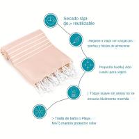 Toalla De Playa De Algodón Super Grande De Turquía Libre De Arena Secado Rápido Ligera Para Viajes Regalo Para Adultos - details 4