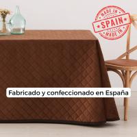 Falda Camilla VELVET acolchada, Enaguilla de Invierno Rectangular disponible en varias medidas y colores. Faldilla para mesa que mantiene el calor, de tejido aterciopelado y tacto extra suave, de Lanovenanube - details 0
