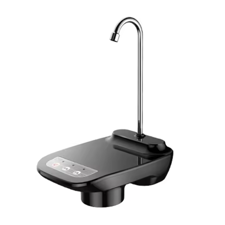 Bomba Eléctrica Para Botella De Agua Automática Con Soporte Recargable Dispensador De Agua Con Tanque De 1 Galón Diseño De Escritorio Material ABS Y Acero Inoxidable - 1