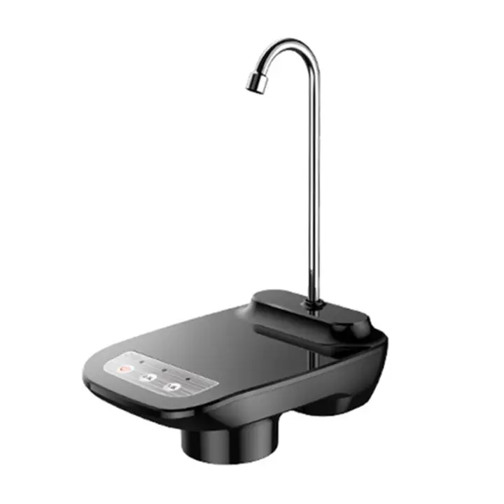 Bomba Eléctrica Para Botella De Agua Automática Con Soporte Recargable Dispensador De Agua Con Tanque De 1 Galón Diseño De Escritorio Material ABS Y Acero Inoxidable - 1
