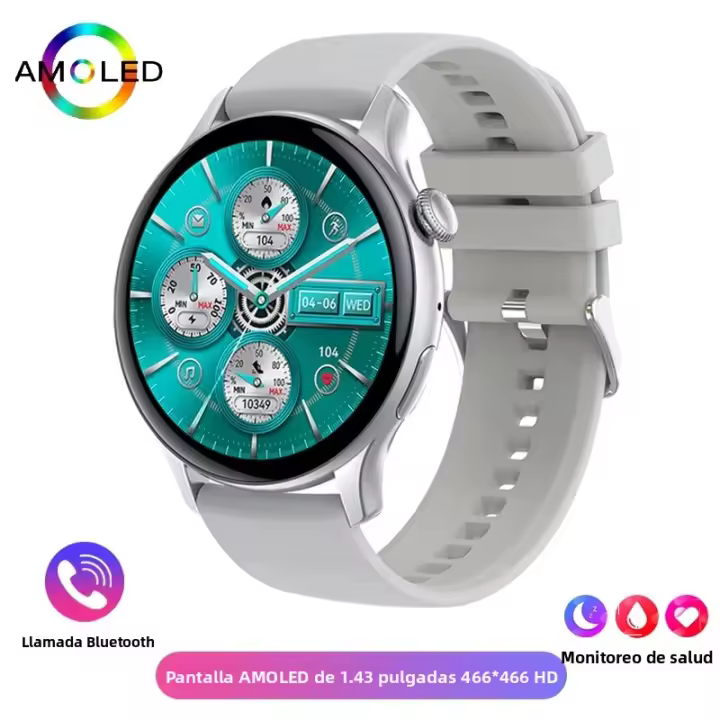 Reloj Inteligente AMOLED Verdadero 2026 Para Mujer Pantalla Siempre Encendida 466*466 HD Monitor De Salud Llamada Por Voz NFC Reloj Inteligente De Moda - 1