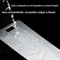 Tabla De Corte De Acero Inoxidable De Grado Alimenticio Doble Cara Rectangular Bloque De Picar Frutas Y Carne Soporte Ecológico - details 2