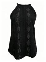 Chaleco De Verano Para Mujer Nuevo Jacquard Hueco Suéter Tejido Sin Mangas Moda Transpirable Casual Top Para Mujer - details 17