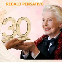 Libro De Invitados De Madera 30 Número Para Cumpleaños Aniversario Boda Retiro Fiesta Diseño Elegante Y Duradero - details 3