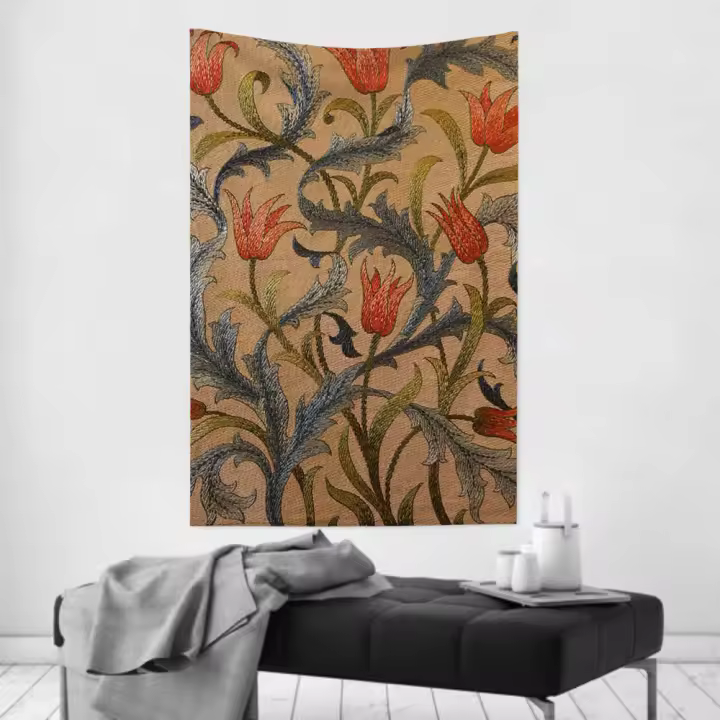 Tapiz De Decoración De Habitación William Morris Telas Colgantes Para Fiestas Y Ambientes Domésticos Diseño De Tela Impresión Estilo Jacquard Material Poliéster/Celulosa - 1