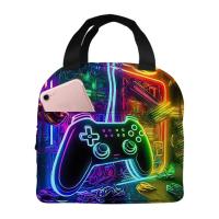 Bolsa De Almuerzo Portátil Para Niños Con GamePad Diseño De Dibujos Animados 2D Aislante Térmico Regalo Ideal Para Niños Y Niñas - details 0