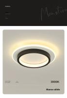 Lámpara De Techo Moderna Y Sencilla LED Decorativa Nórdica Luces De Interior Para Sala De Estar Dormitorio Pasillo Material Metálico Y Acrílico - details 4